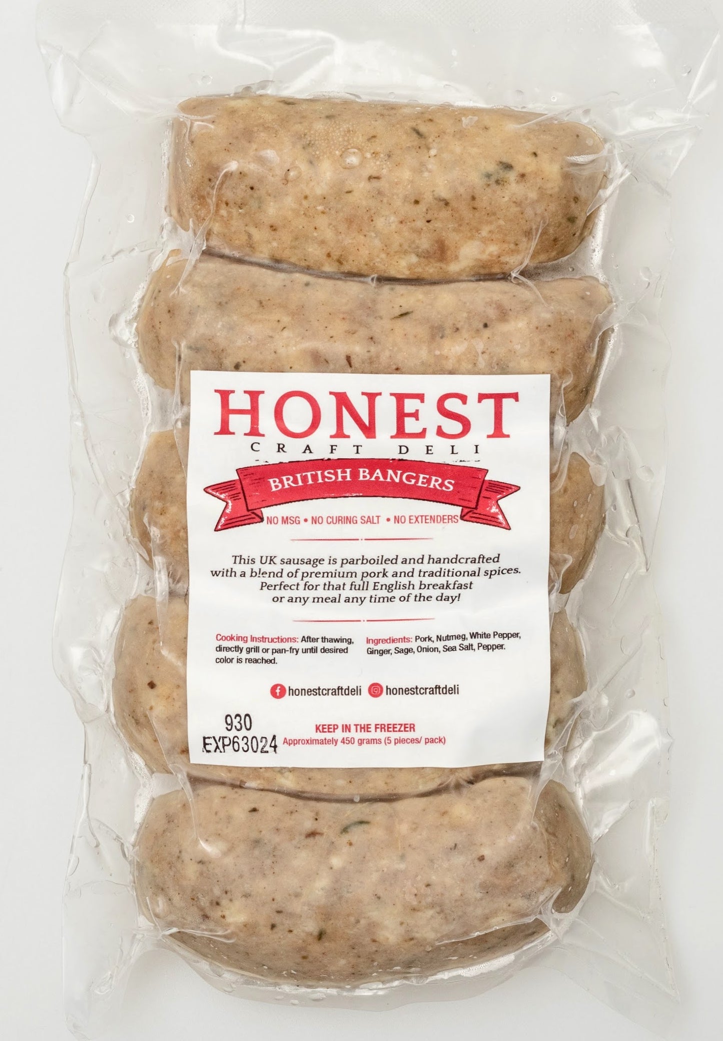 British Bangers (450g/ 90g)