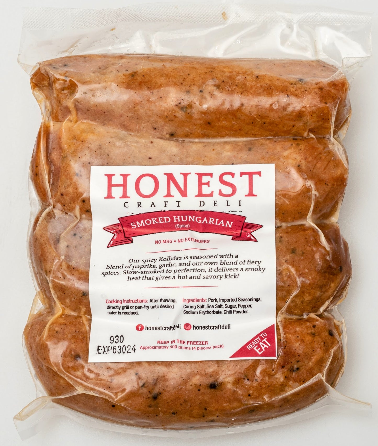 Smoked Hungarian - Spicy (500g/ 125g)